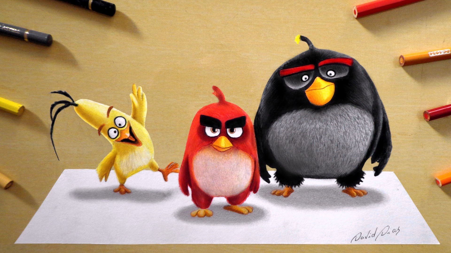 3D Drawing: Angry Birds