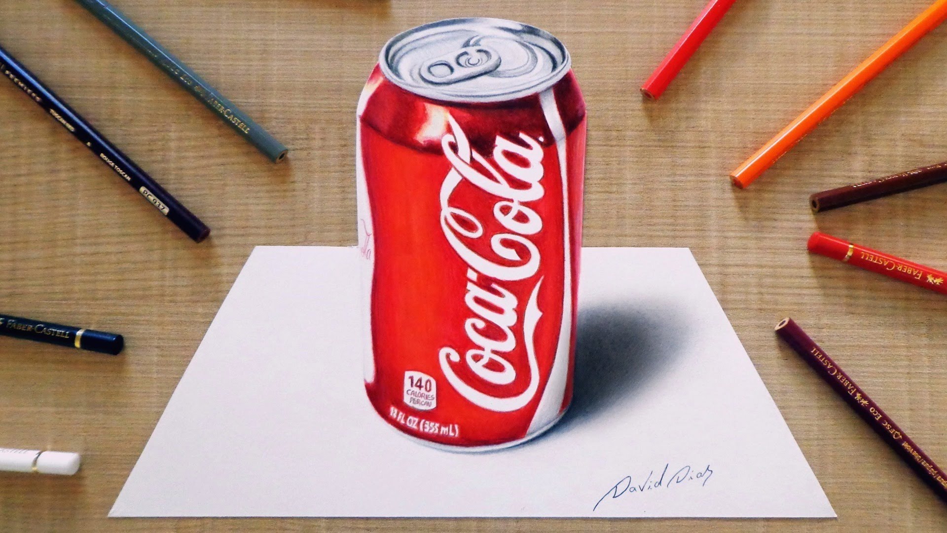 3D Drawing: Coca-Cola can - Tattoo Blog