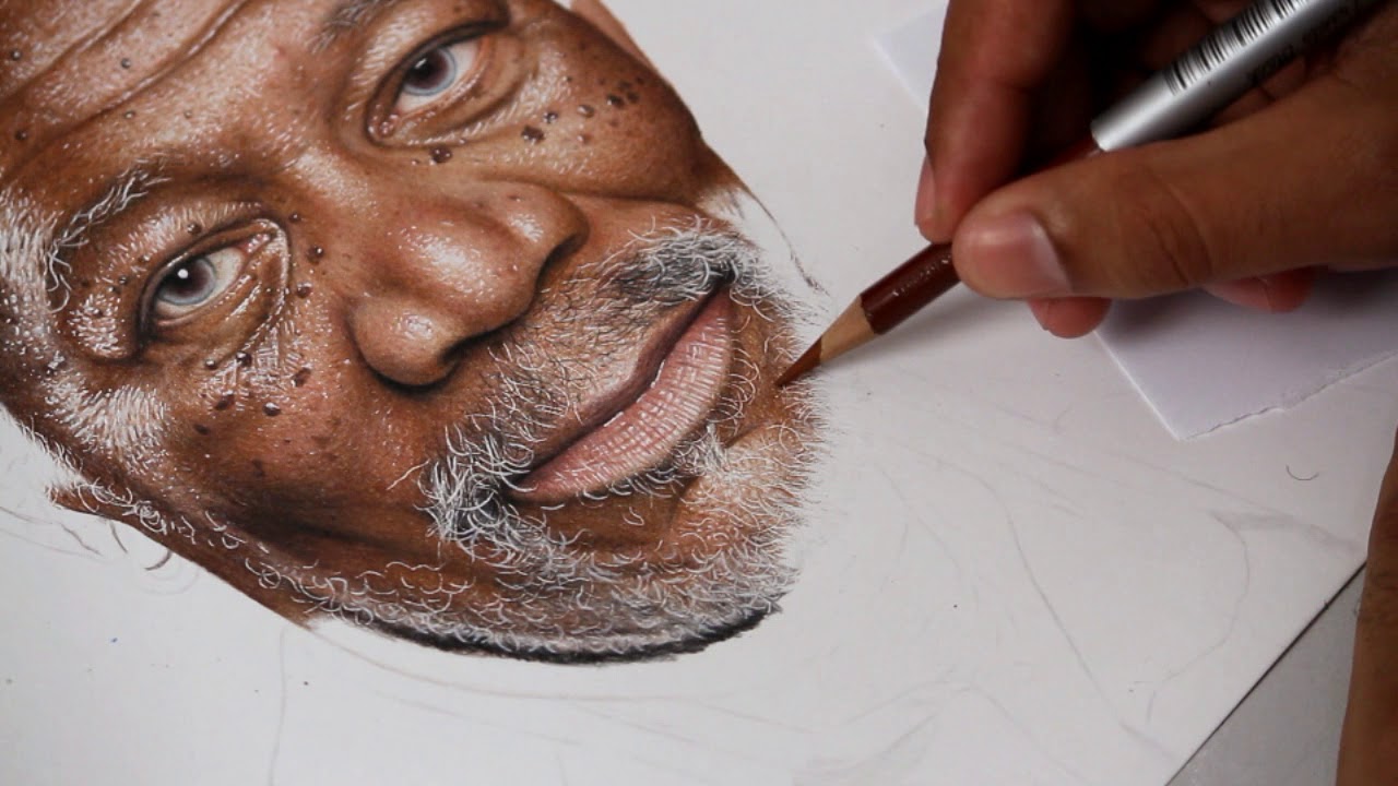 Desenhando Morgan Freeman – Em Tempo Real