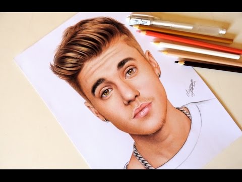 Desenhando o Justin Bieber | Drawing Justin Bieber