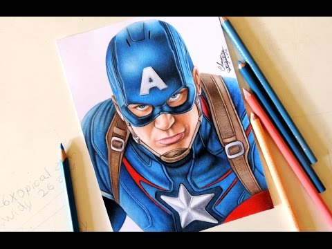 Drawing Captain America | Desenhando o Capitão America #2