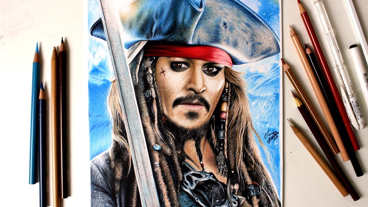 Drawing Captain Jack Sparrow / Desenhando o Capitão Jack Sparrow