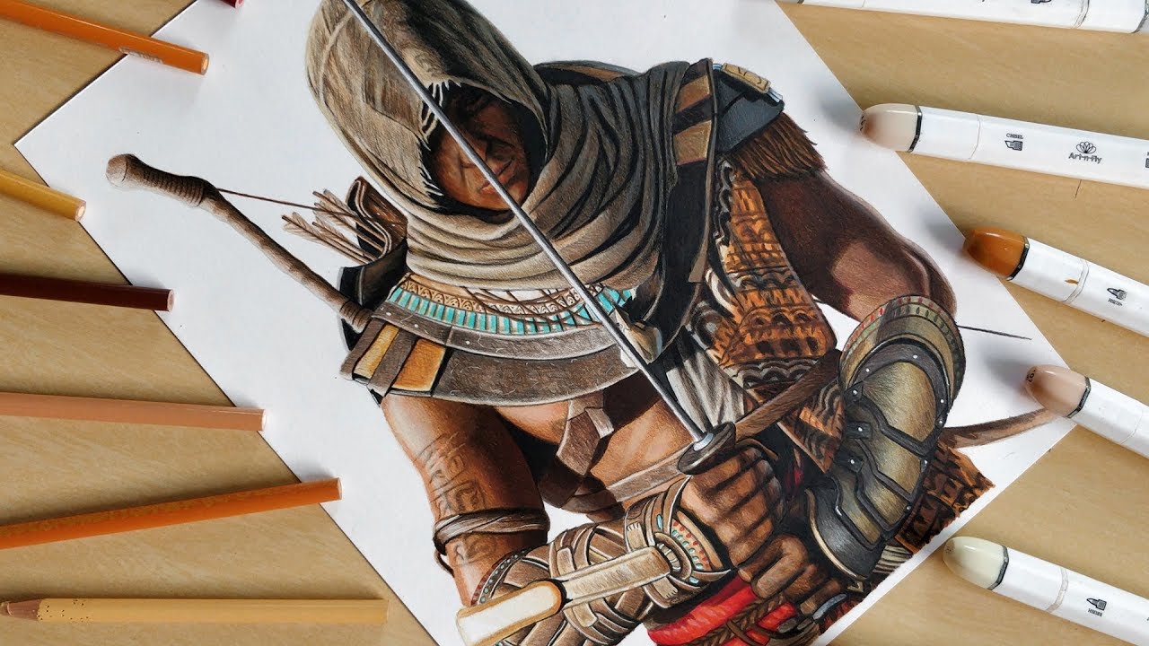 Speed Drawing: Bayek of Siwa (Assassin’s Creed Origins)