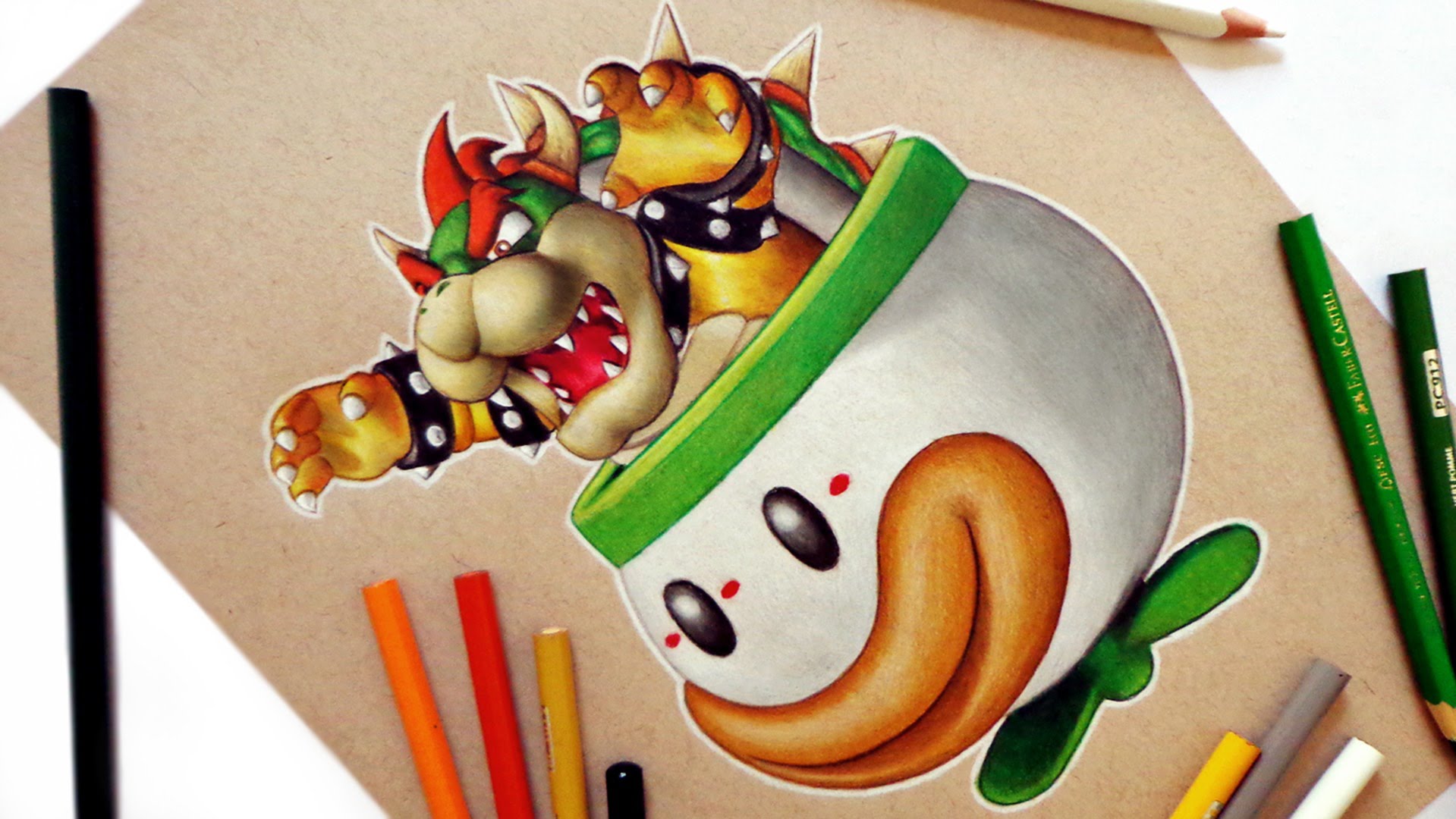 Speed Drawing: Bowser (Super Mario)