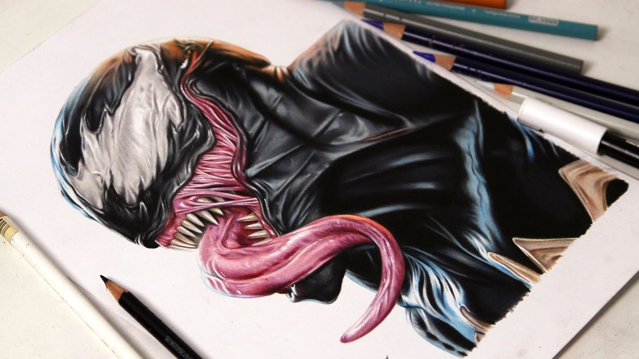 Desenhando o Venom (Speed Drawing)