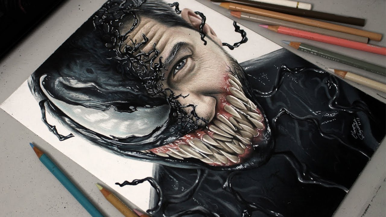 Desenhando o Venom – Tom Hardy (Speed Drawing)