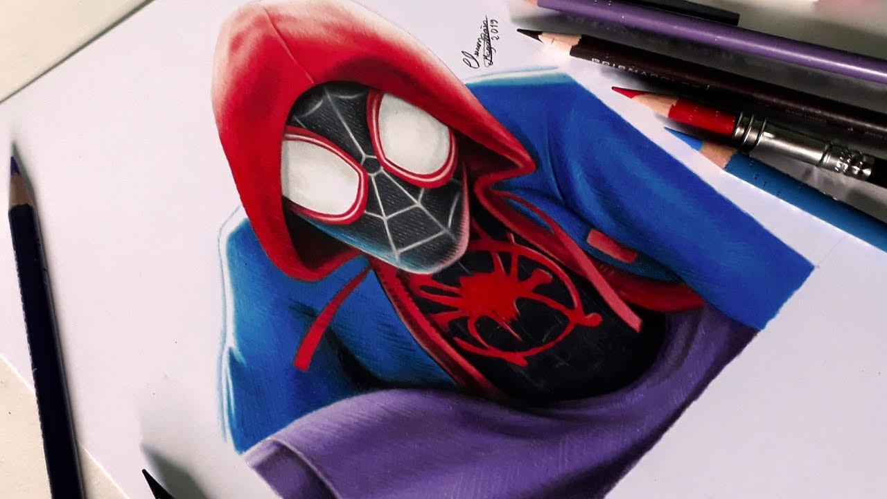 Desenhando o Homem Aranha: Into the Spider-Verse ( Speed Drawing)