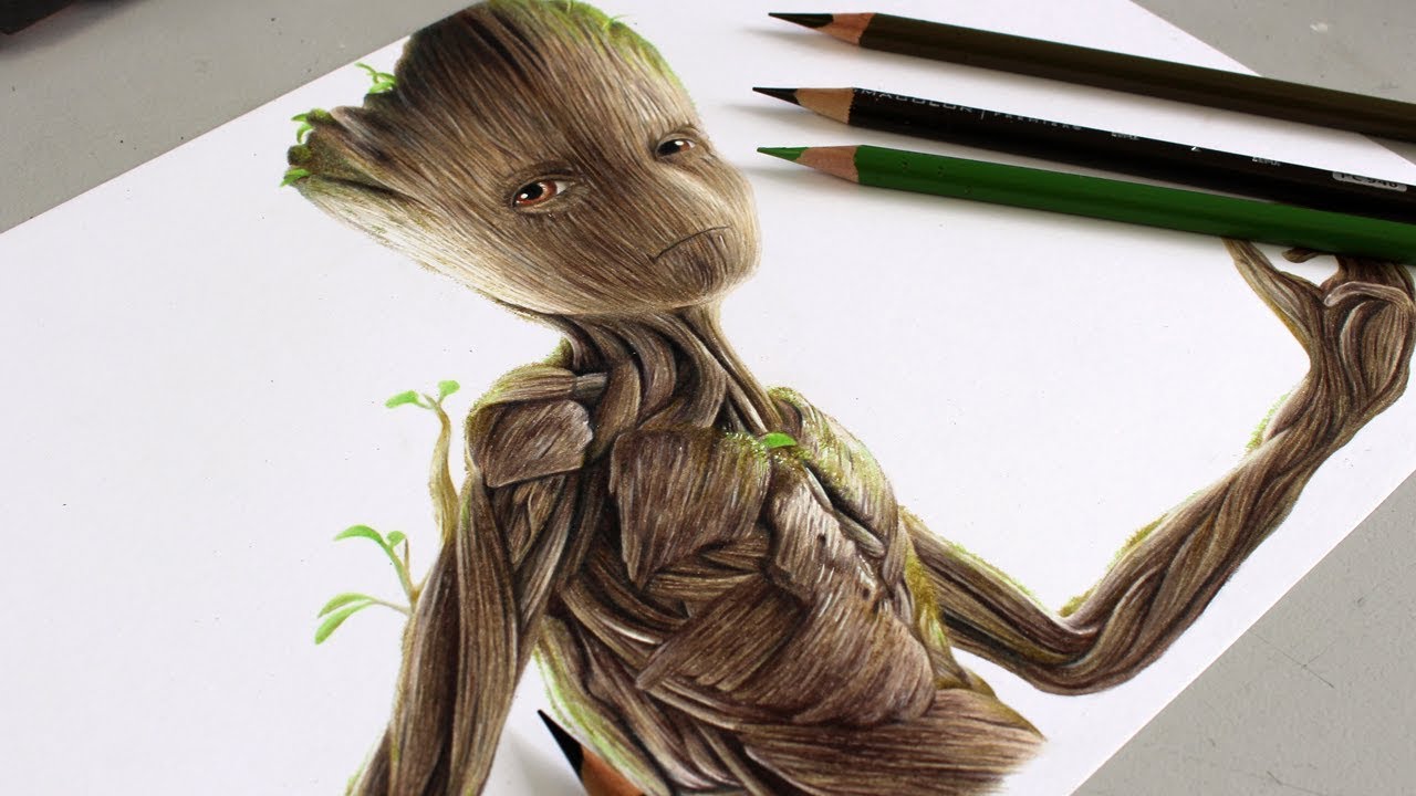 Desenhando o Groot – (Speed Drawing)